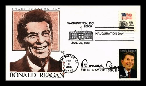 DR JIM STAMPS US COVER PRESIDENT REAGAN INAUGURATION FDC COMBO DUAL CANCEL MARQ