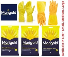 Marigold Extra Life Strong Size S M L  House Kitchen Gloves Washing Up x 2 PACKS