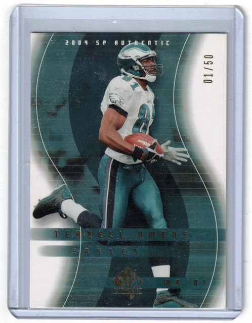 2004 SP Authentic GOLD Terrell Owens #66 /50 HOF Philadelphia Eagles