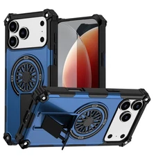 For iPhone 17 Pro Max/Air 16e 15 14 13 12 11 Magnetic Military Grade Stand Case