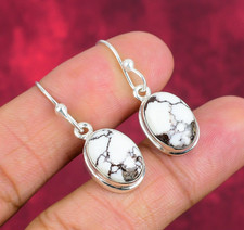 Wild Horse Gemstone Handmade 925 Sterling Silver Earrings Jewelry