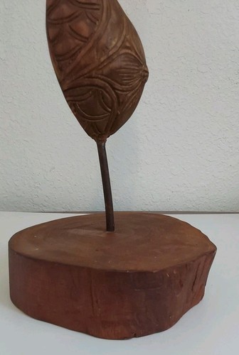 Vintage Naga Holz geschnitzt vergoldet Drache auf Holzständer - schöne Form 12" x 2,25" - Bild 8 von 15