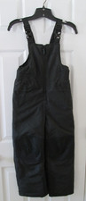 CHAMPION Unisex Snow Ski Bibs/ Overalls Zip Kids Size Small 6- 7 Black -Preowned