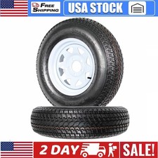 2pcs St20575d14 Trailer Tires With 14 In Rims 5 Lug On 4.5 In Load Range C 6pr 2pcs St20575d14 Trailer Tires With 14 In Rims 5 Lug On 4.5 In Load Range C 6pr