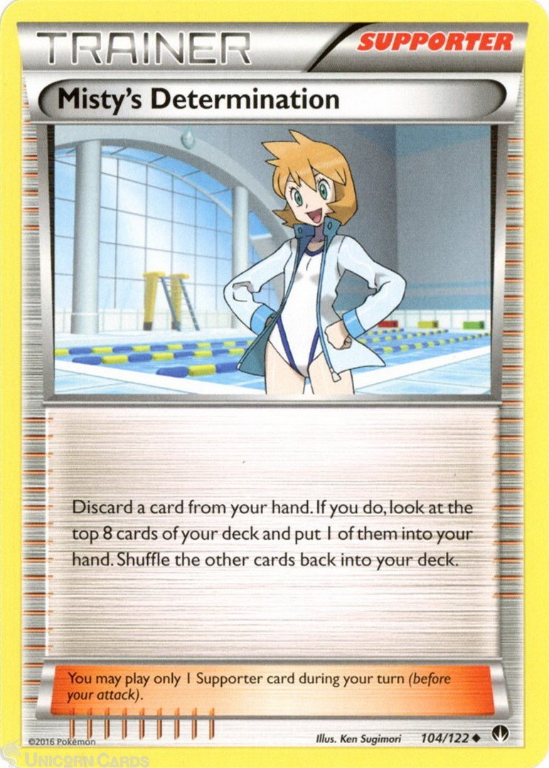 Misty's Determination 104/122 : Uncommon Mint/Near Mint Pokemon Card : XY09: BRE