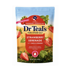 Dr Teal's Pure Epsom Salt Strawberry Serenade 3 lb with Basil  Orange Oils