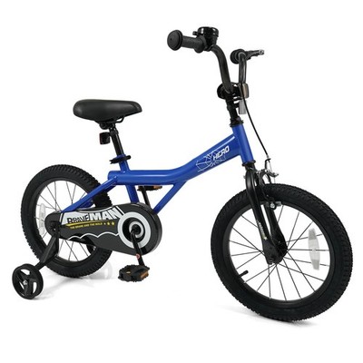 Kids Bike, 16 Inch Bicycle for Children w/Removable Training Wheels, Dual Brakes