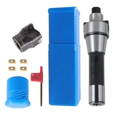 R8 FMB22 Shank Mill Arbor + 400R 50MM CNC End Milling +4 Pack APMT1604 Inserts