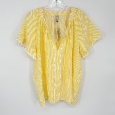 Torrid L 12 Large (0) Belle Isle Striped Boho Casual Beachy Vacation Top