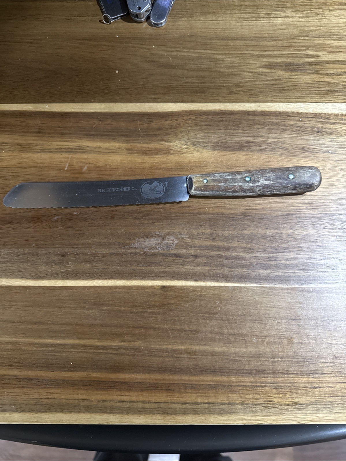 Vintage R.H Forschner Victorinox Bread Knife Slicer Rosewood Free Shipping