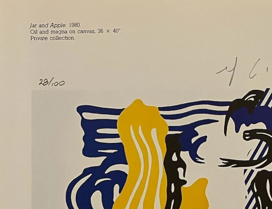 Impressão original assinada à mão por Roy Lichtenstein com certificado de autenticidade e avaliação de +US$ 3.500 - Imagem 3 de 4