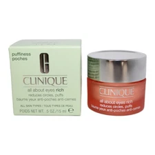 Clinique All About Eyes Rich Eye Cream – Depuffs & Brightens, 0.5 oz