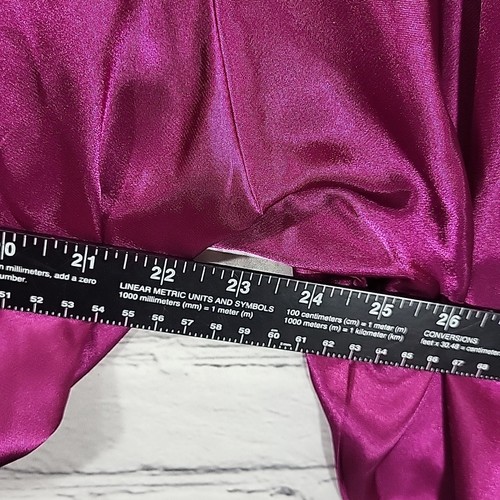 Morgan Taylor Intimates Satin Bedroom Robe Womens Sz XXL Raspberry Purple New - Picture 8 of 10
