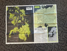 Vintage WWII NEWSMAP November 6, 1944 - Spike It - Philippines - Central Europe