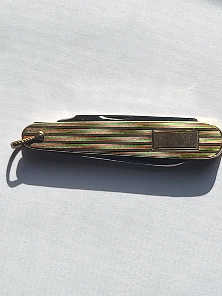 Vintage ESEMCO 14K Gold 2 Blade Pocket Knife, Stainless Steel Blades - Image 4 of 4