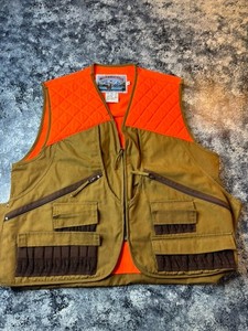 Field & Stream Hunting Shooting Vest Florescent Orange & Brown Style # 8946 Medi