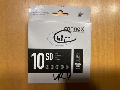 CONNEX Fahrrad Kette 10S0 Kompatibilität: 10-fach | SB-Verpackung | silber | 114