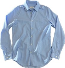 Hellblaues Lacoste Hemd Größe 38 Regular Fit Herren Langarm