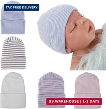 Newborn Hospital Hat Infant Baby Hat Caps with Bow Soft Cute Nursery Beanie Hat
