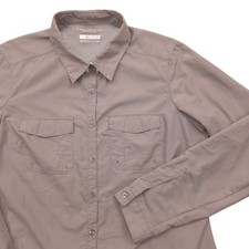 Columbia PFG Long Sleeve Vented Fishing Shirt Omni Shade Grey Womens Large