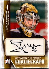 2013-14 In The Game Between the Pipes #A-JHE1 Johan Hedberg Goaliegraphs