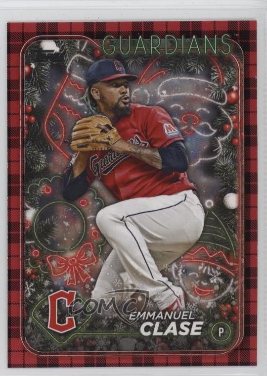 2024 Topps Holiday Plaid Emmanuel Clase #H10 1i45
