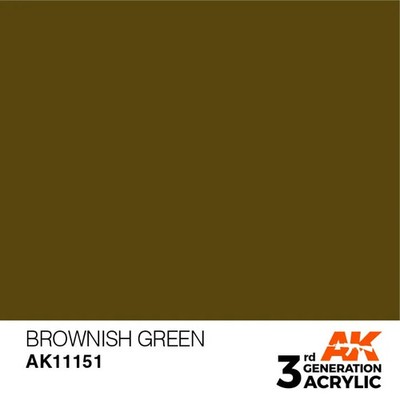 AK Interactive 3rd Gen Acrylic AK11151 Brownish Green 17ml