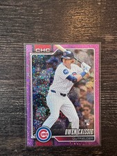 2026 Topps Series 1 #233 Owen Caissie Celebration Rainbow Pink Sp