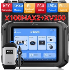 XTOOL X100 MAX2 OBD2 Key Programmer J2534 ECU Programming Diagnostic Tool +XV200