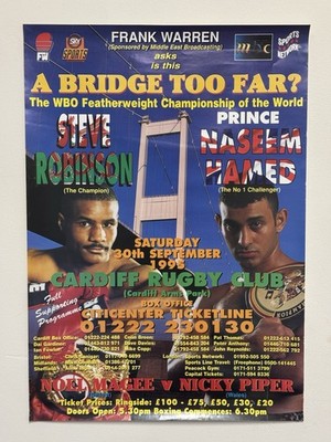 Prince Naseem Hamed Vs Steve Robinson Official Fight Poster (1995) 59x42cm RARE