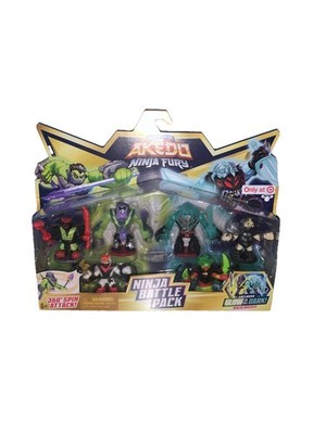 Legends of Akedo Ninja Fury Battle 6 Pack Glow In The Dark Figures Exclusive Set
