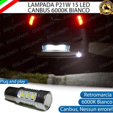 LAMPADA RETROMARCIA 15 LED P21W BA15S CANBUS PER FIAT GRANDE PUNTO 6000K NOERROR