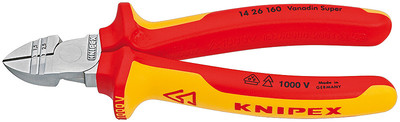 Knipex 14 26 160 VDE isoliert 1,5 mm 2,5 mm Abisolierzange & Seitenschneider