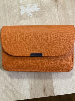 Digawel Garson Perth Orange Cowhide Wallet - Used, Genuine Leather 