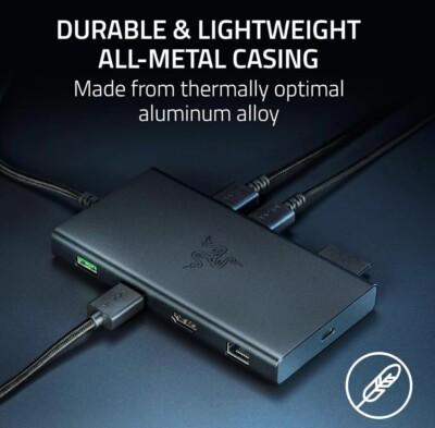 Razer USB-C Dock - 11 Ports mit HDMI, Gigabit Ethernet, 3,5mm Audio Port, USB-A