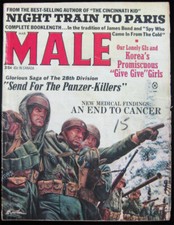 Male Magazine March 1965 Rare VTG Mort Kunsler Art End to Cancer LBJ Jimmy Hoffa