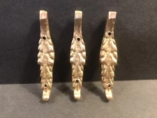 Antique Bronze Ornament/Pediment/Furniture Decoration/Set Of 3/Leaves/France1940