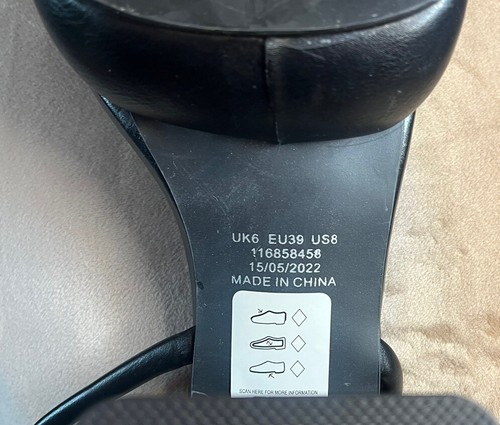 Topshop Romeo two part platform sandals in black US 8 EU 39 - Bild 7 von 8