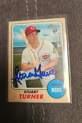 Stuart Turner Autograph Signed 2017 Topps Heritage RC Cincinnati Reds