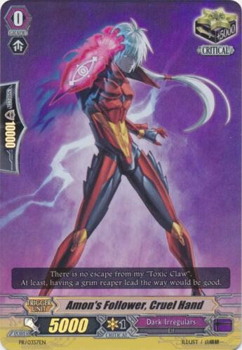 1x Cardfight!! Vanguard Amon's Follower, Cruel Hand - PR/0357EN - PR Near Mint - Picture 1 of 1