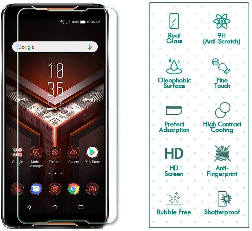 Protezione Vetro 9H 3 Pezzi Pellicola Vetro Temperato Per ASUS ROG Phone 3 - Pack Da 3, Trasparente HD, Anti Graffio 9H Vetro Temperato Asus - Foto 6