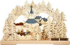 Schwibbogen original Erzgebirge double Schwibbogen 43 x 30 cm Erzgebirge Christmas