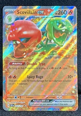 🔥Scovillain ex 037/191 Surging Sparks “Double Rare” BLAZING