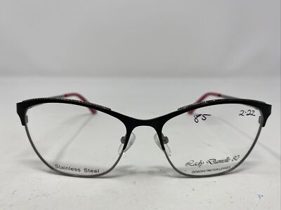 Lady Danielle 80 Matte Black 53-16-135 Metal Full Rim Eyeglasses Frame 1100
