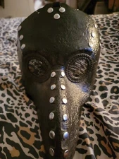 Plague Doctor Mask Halloween Bird Beak Raven Crow SteamPunk Black 