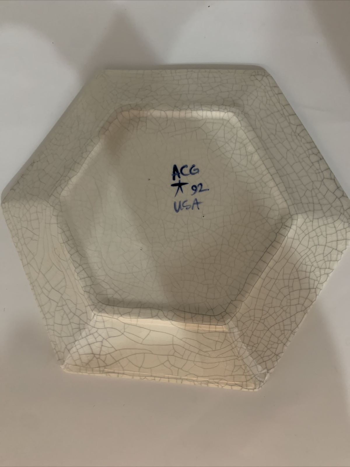 Dedham Pottery Hexagon Dinner Plate 9 1/2" eBay