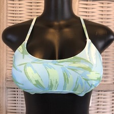 NWT Cupshe Bikini Top Size XS Blue Green White