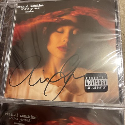 Rare Ariana Grande Eternal Sunshine Signed CD Full Signature