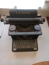 Vintage Antique LC Smith Secretarial Typewriter Black thumbnail
