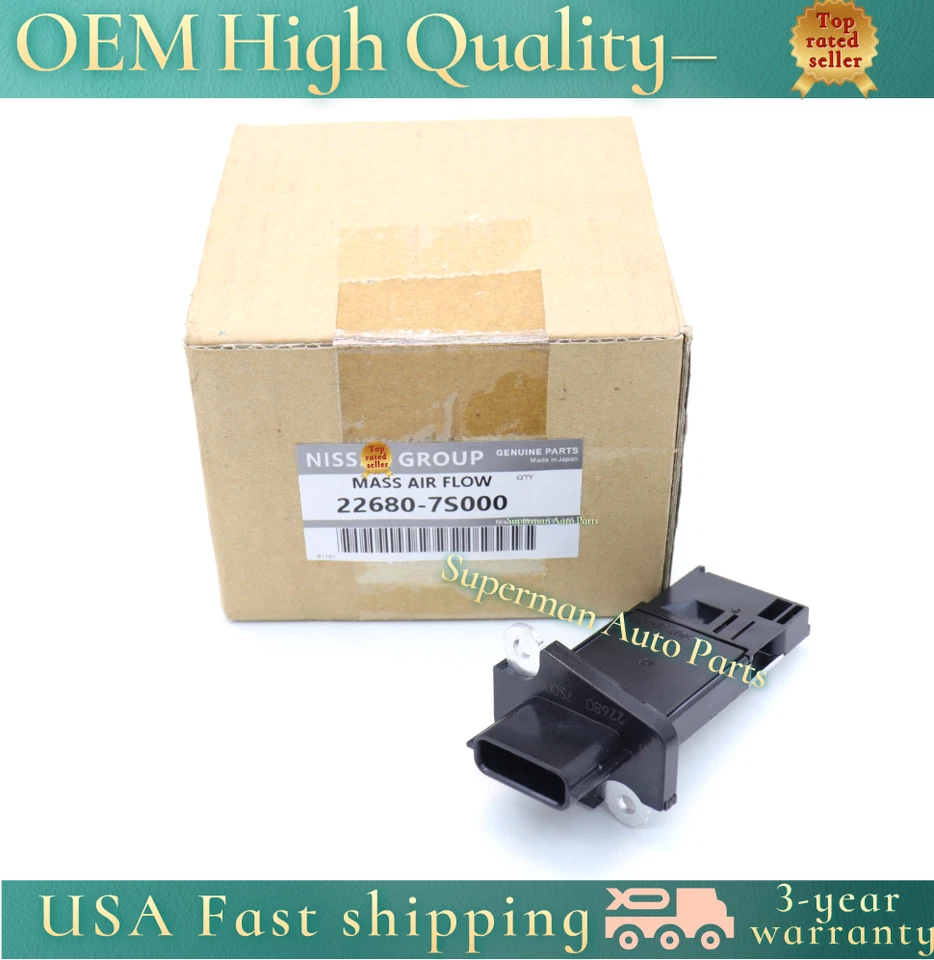 Sensor medidor de flujo de aire másico OEM 22680-7S000 para Nissan Infiniti AFH70M-38 AF Foto 2 de 4